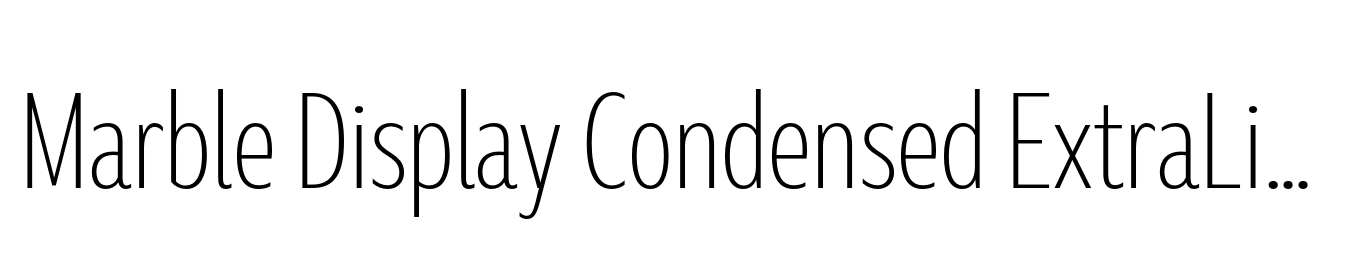 Marble Display Condensed ExtraLight